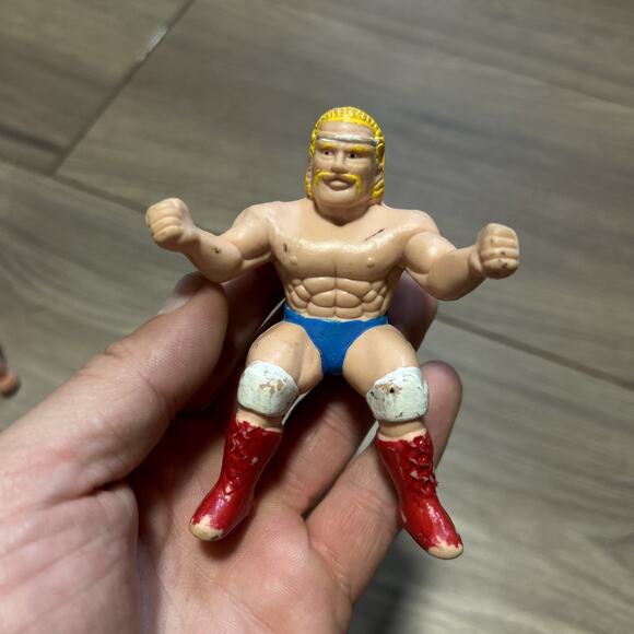 Vintage 1980's Set of 2 Bootleg Thumb Wrestlers WWE Hulk Hogan and Big Al - Picture 4 of 5